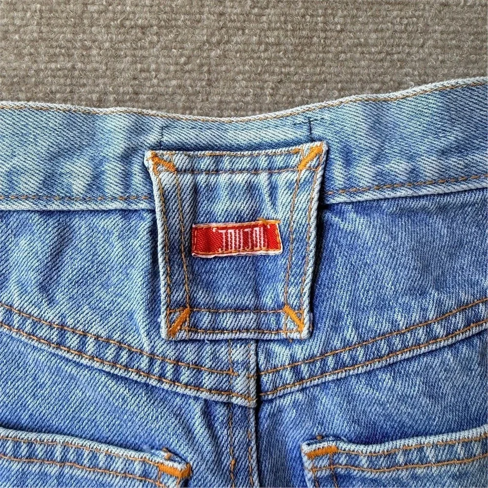 JouJou Jorts Juniors Size 8 Light Wash Baggy Denim Jean Shorts Frayed Hem